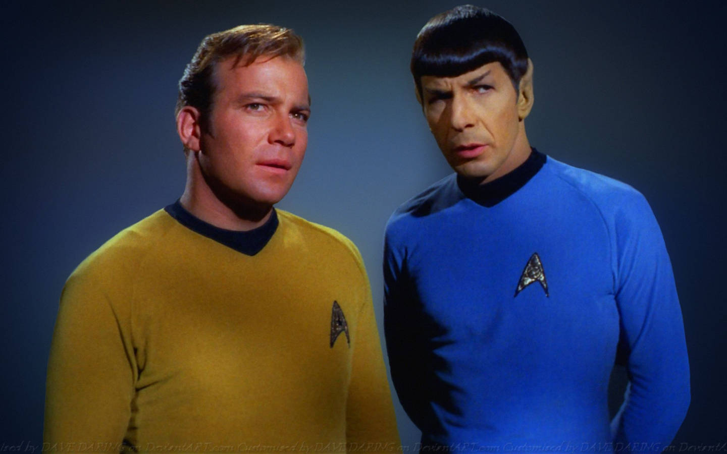 Download Spock And Kirk Cool Pose Wallpaper