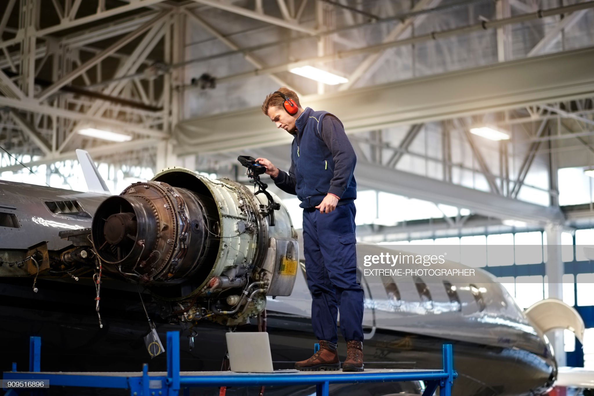 Aircraft Mechanic In The Hangar High Res