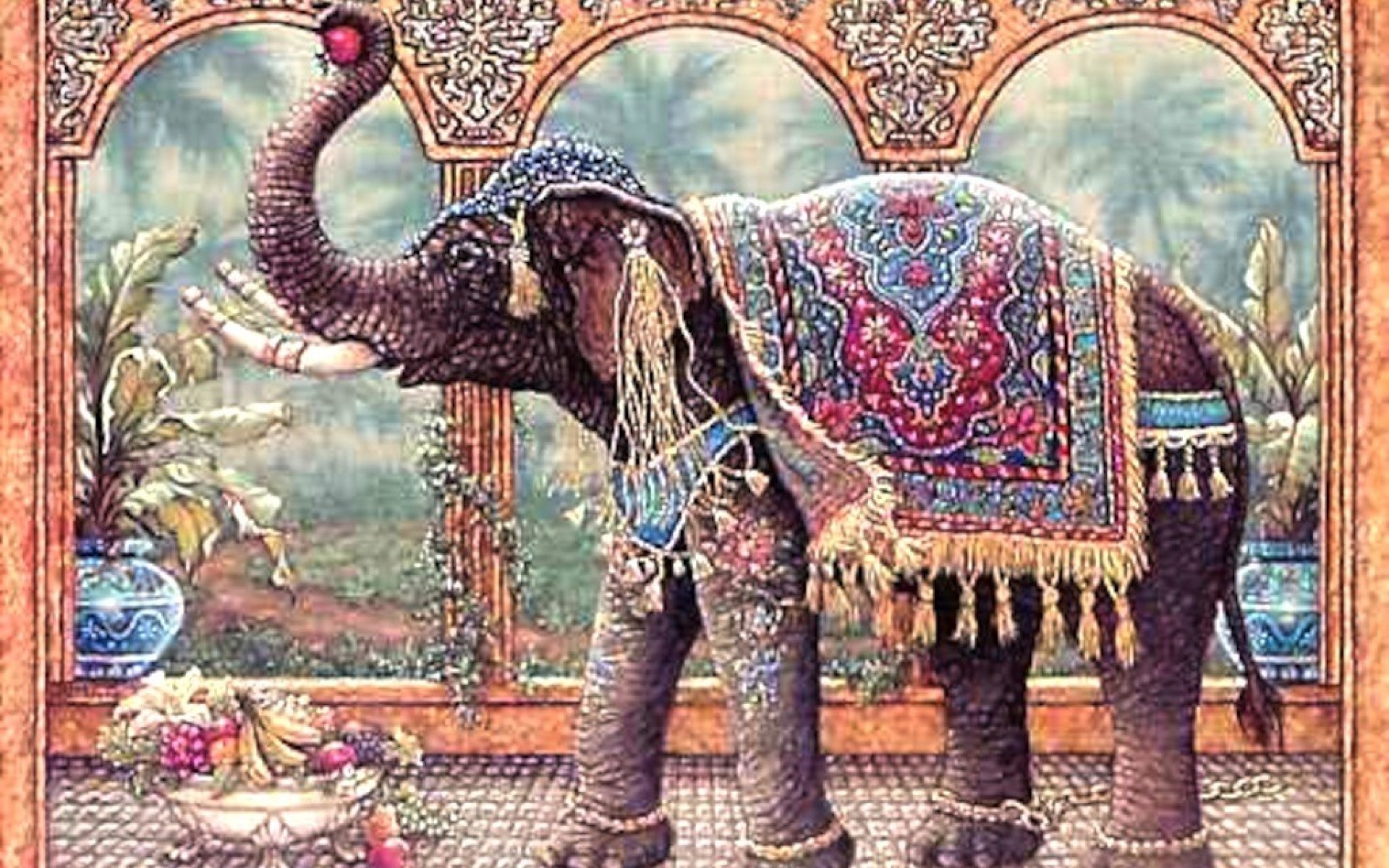 Elephant Art Wallpaper