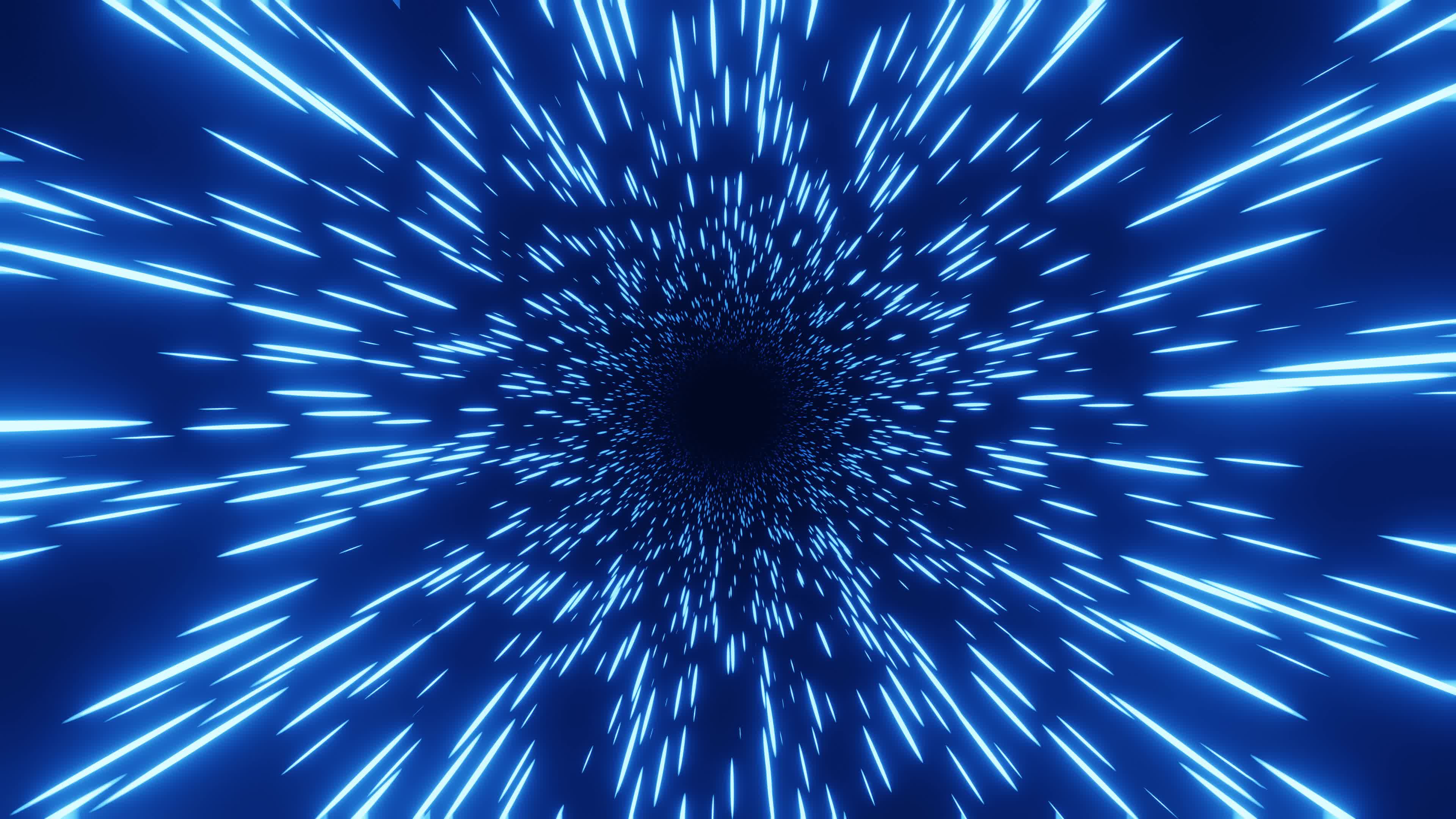 Light Speed Wallpaper 4K, Space Warp, Colored rays