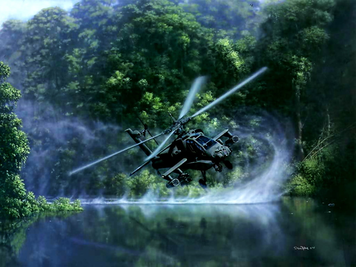 Awesome Helicopters, Smoke, Weapon background. Download TOP Free photo