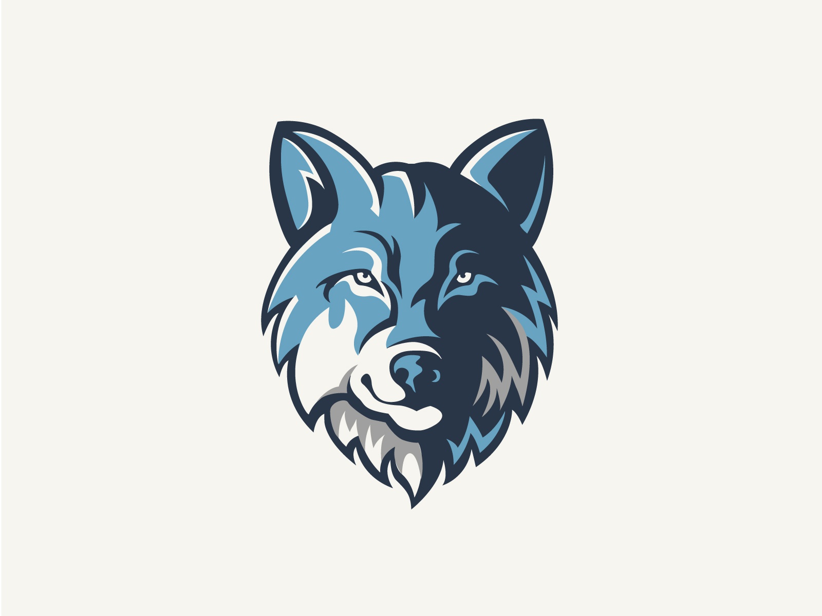 wolf head vector art