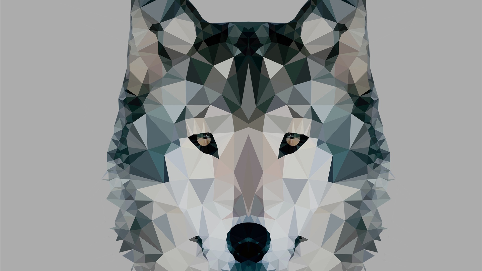Low Polygonal Wolf Vector