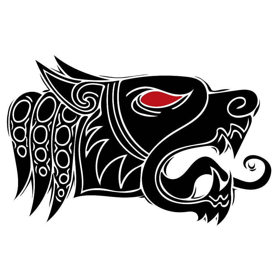 Wolf head howl design for tribal tattoo vector Digital Art by Dean Zangirolami. Fine Art America