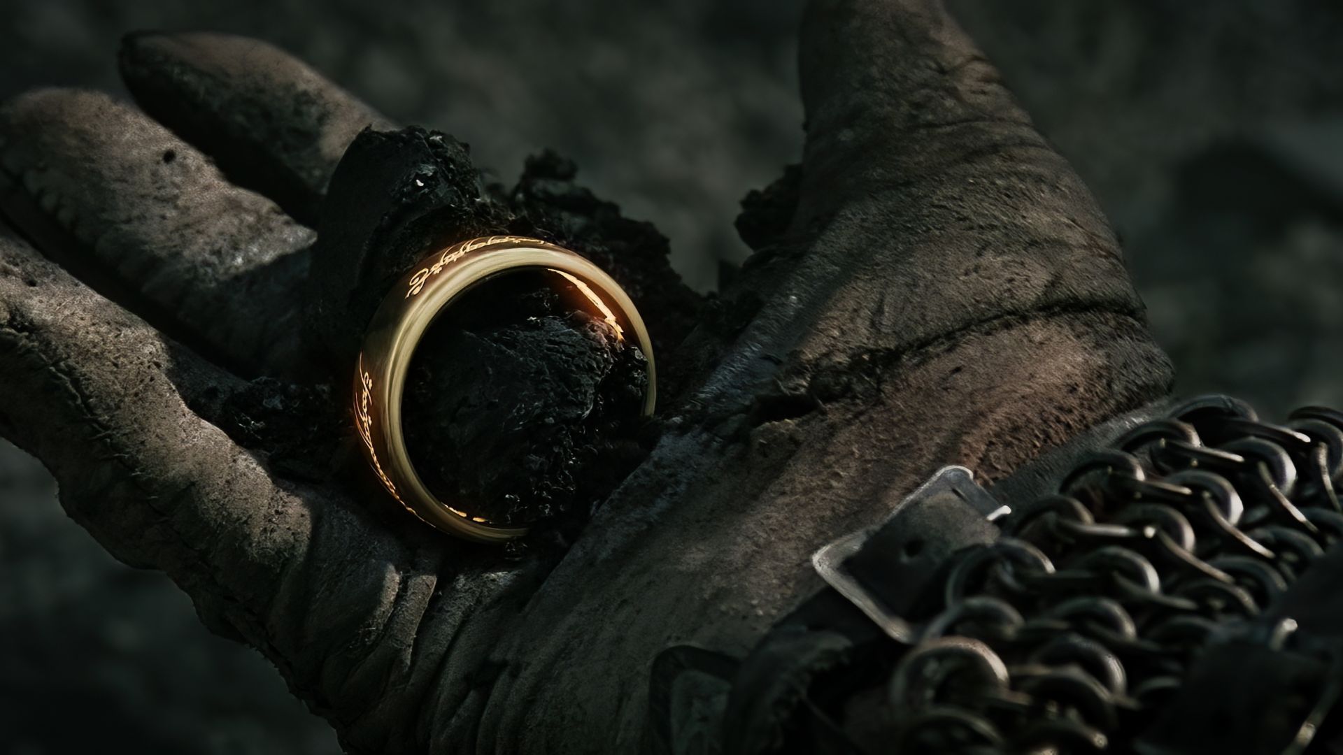 Desktop Wallpaper The Lord Of The Rings: The Rings Of Power, Golden Ring, HD Image, Picture, Background, 9c5377