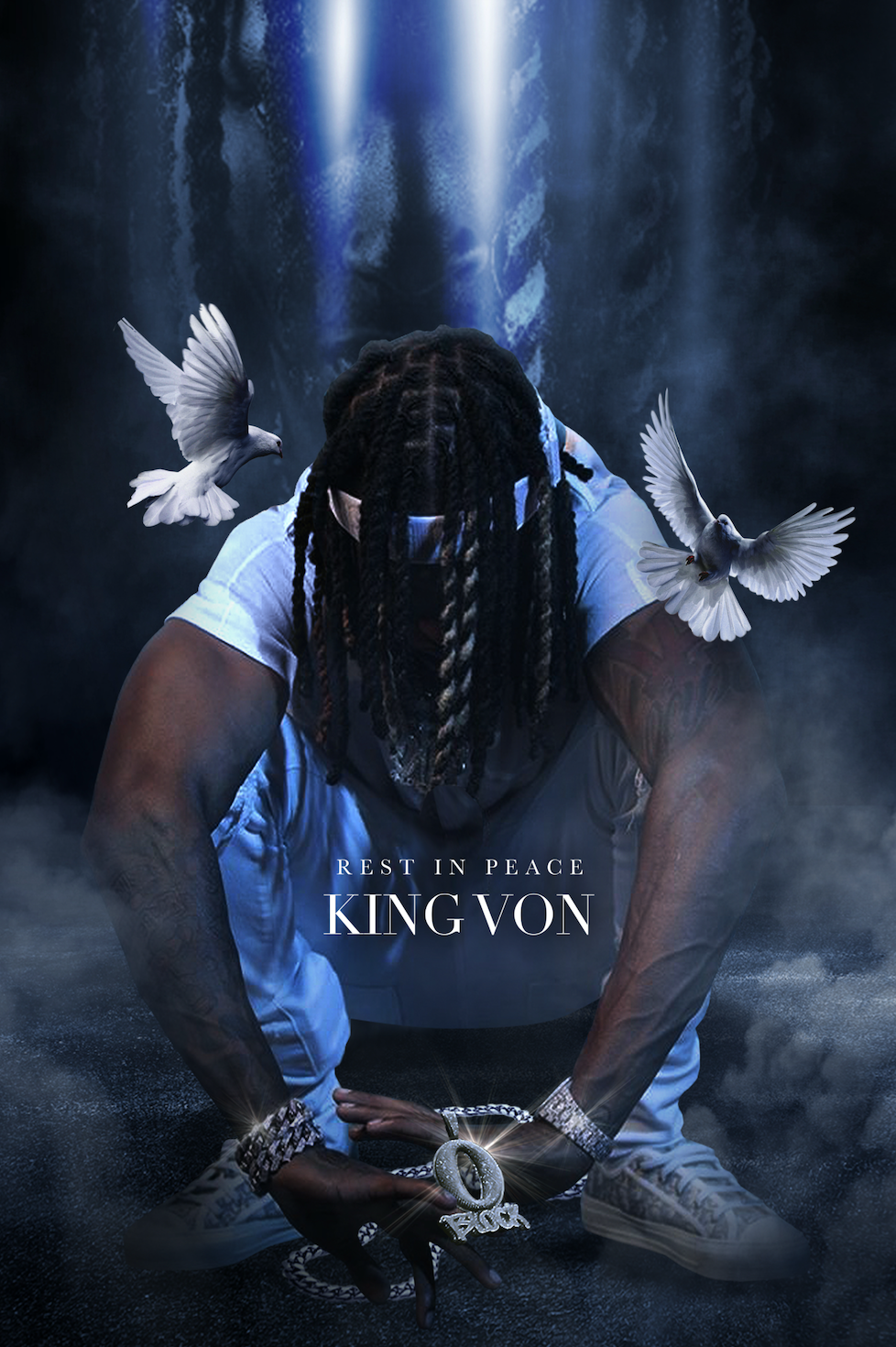 King Von 'RIP' Poster. Vons, Funny profile picture, Hip hop aesthetic wallpaper