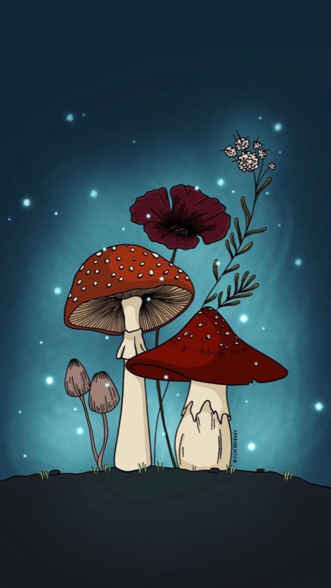 Mushroom aesthetic Wallpaper