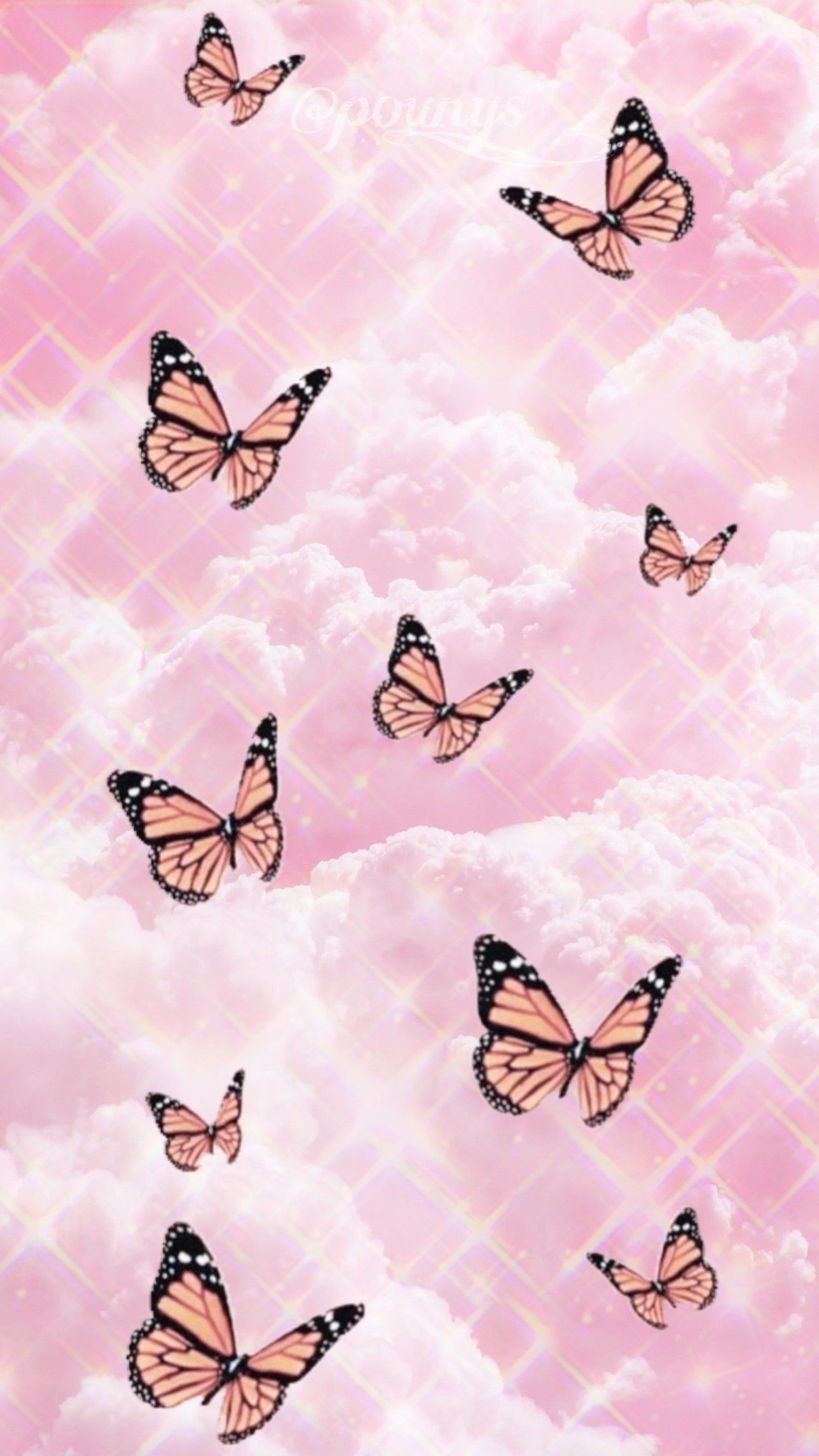 Pink Butterfly Aesthetic Wallpaper Free download