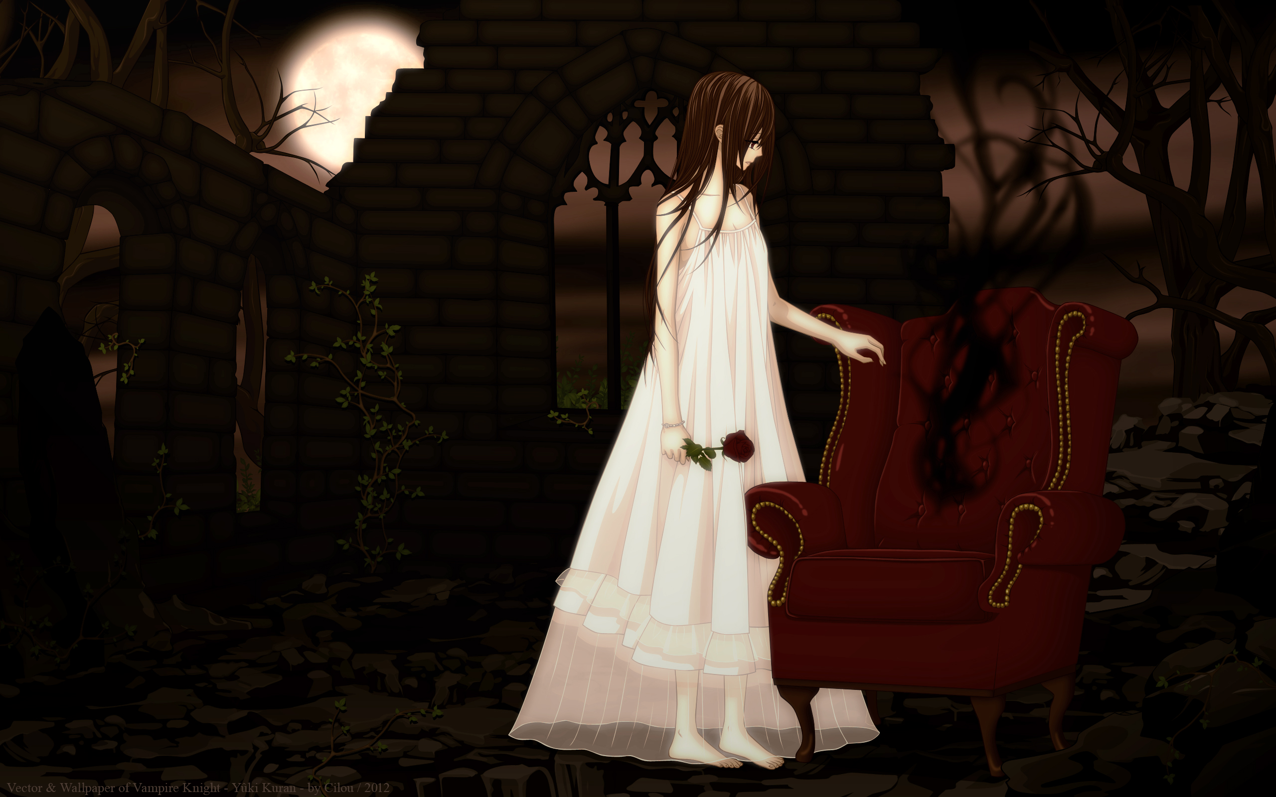 Vampire Knight Wallpaper: Yuki's Loneliness