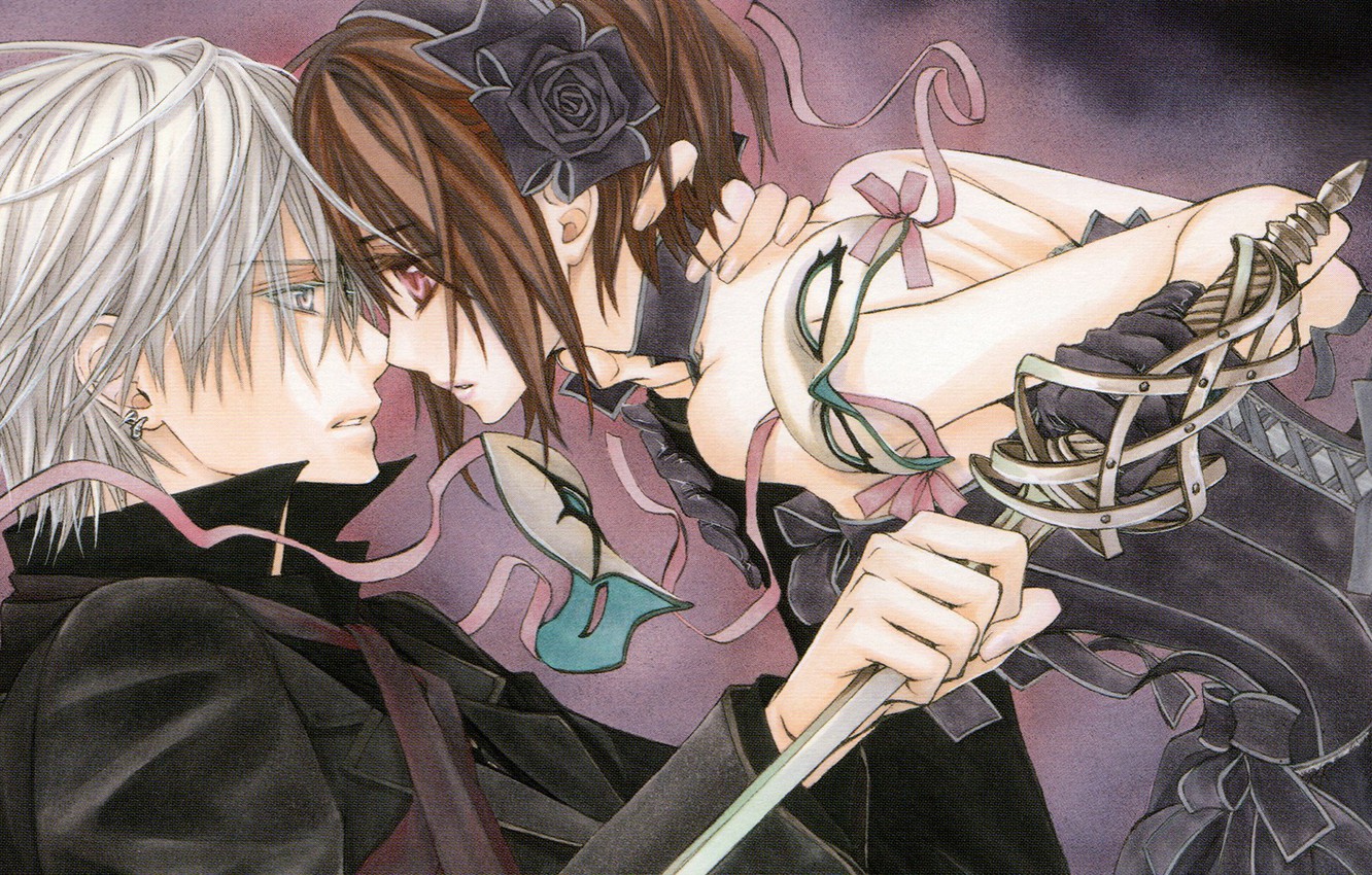 Wallpaper girl, anime, vampire, guy, vampire knight, magical girl, Vampire knight, Yuki Kuran image for desktop, section сёдзё