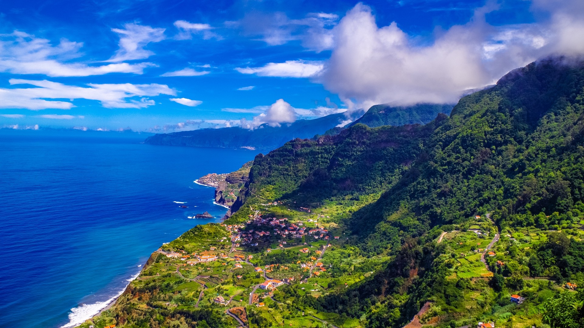 Madeira, portugal, island, sea, mountains. picture, photo, desktop wallpaper