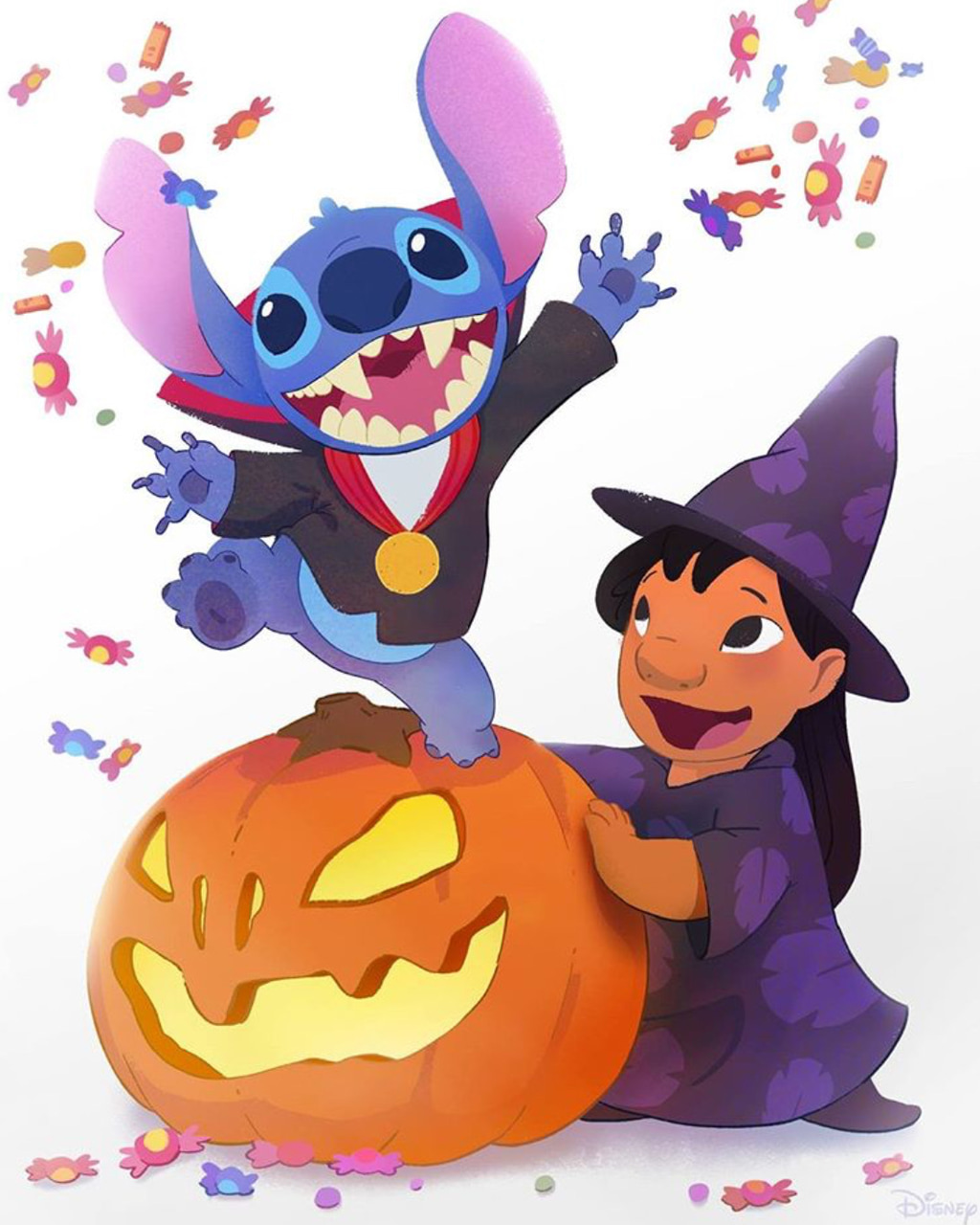 Download Celebrate Halloween with Lilo  Stitch Wallpaper  Wallpaperscom