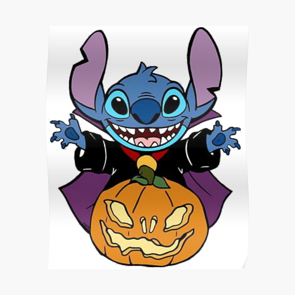 Halloween Stitch Poster for Sale by xMorfina  Redbubble