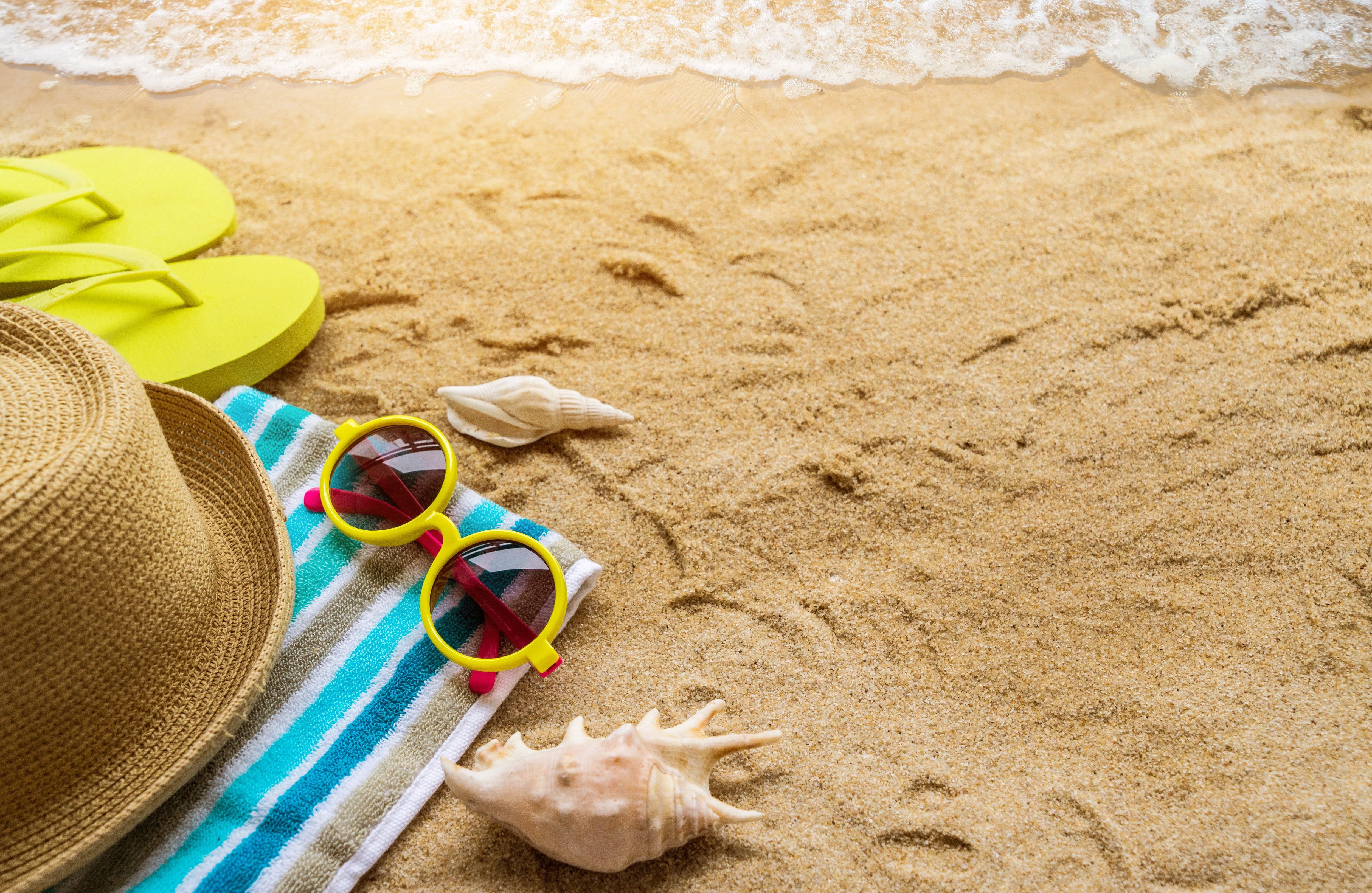 sand #sea #beach #summer the sun #stay #towel #hat #glasses #shell #summer #beach #sea #sand #seashell #vacation #sunglasses K #wallpaper. Sand, Beach, Glasses