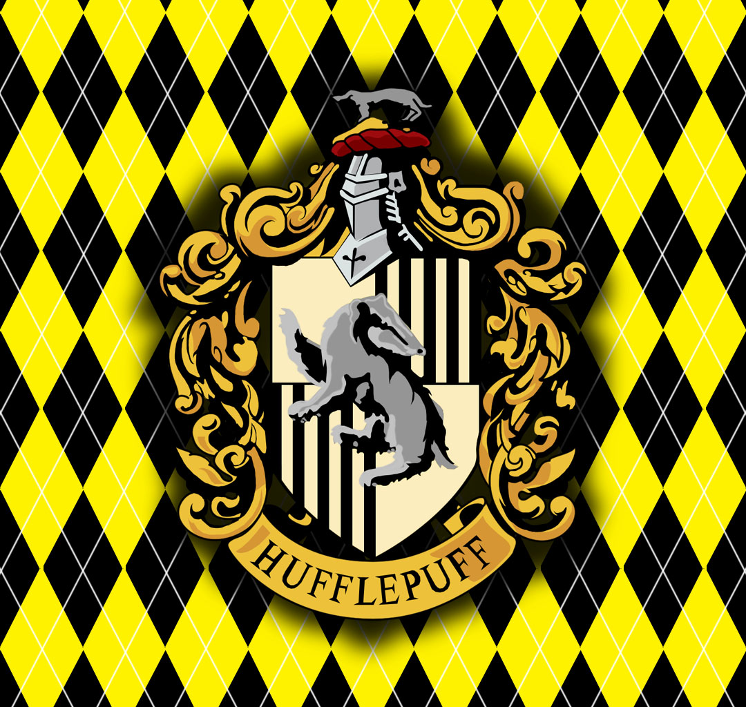 hufflepuff wallpaper, yellow, crest, pattern, emblem, logo