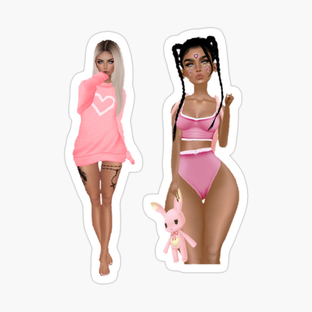 Pink imvu girls iPhone Case