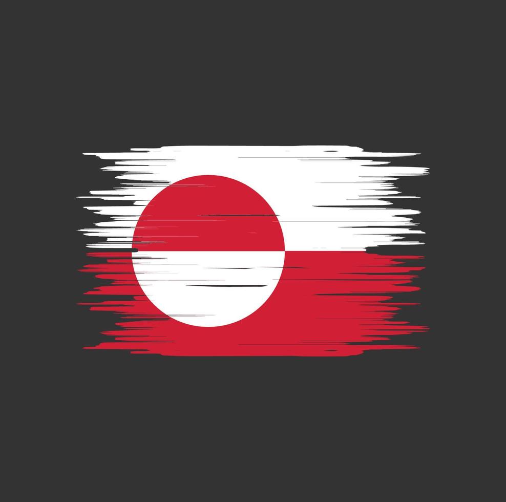 Greenland flag brush stroke. National flag