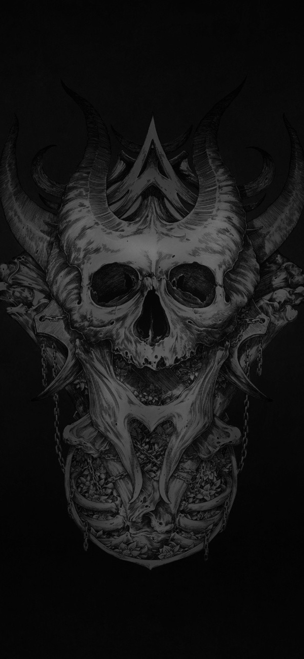 Dark Skull. Black skulls wallpaper, Skull wallpaper, HD skull wallpaper