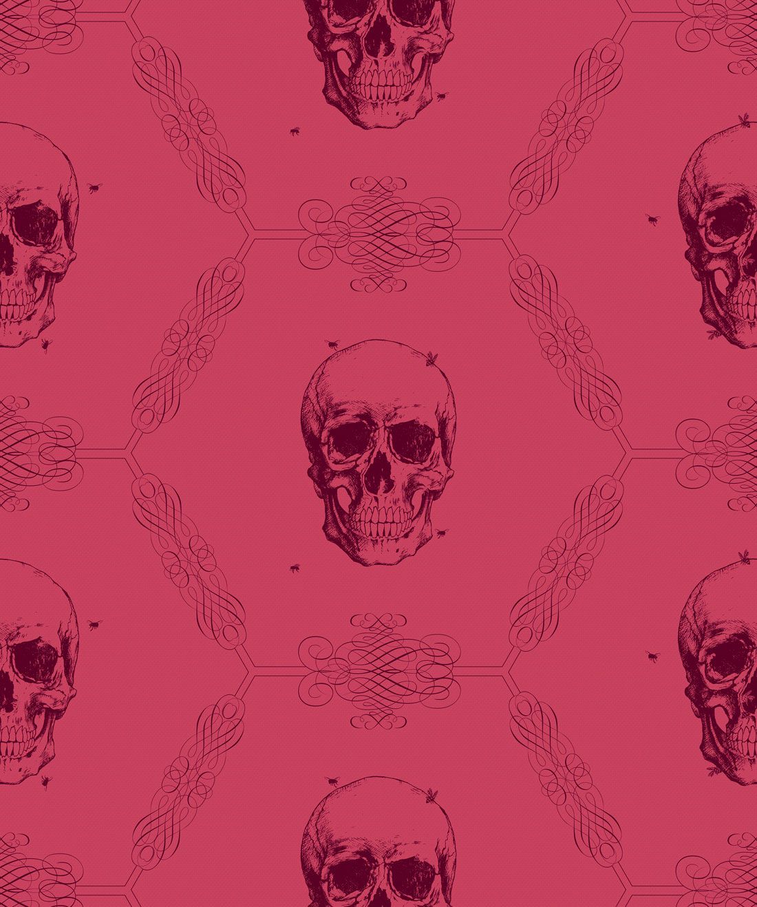 Skull & Bee Gothic Wallpaper, Kingdom Home