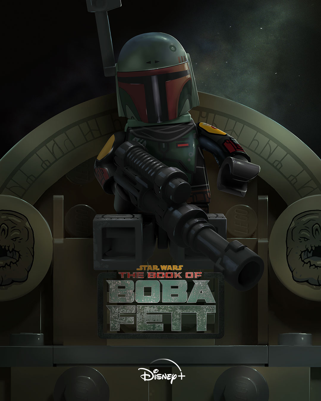 The Book of Boba Fett Key Art Done in LEGO Style