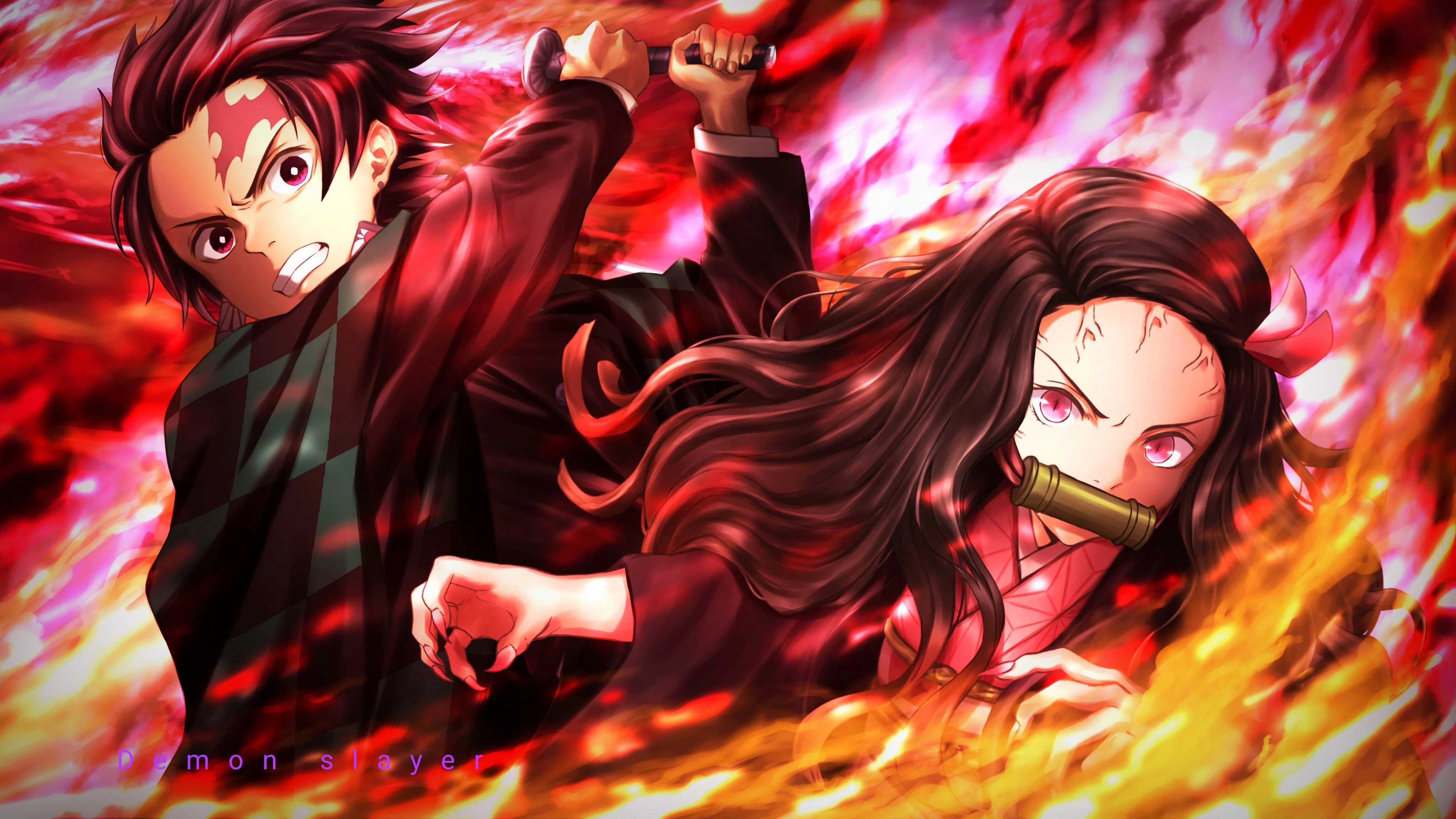 4k Tanjiro And Nezuko Wallpaper