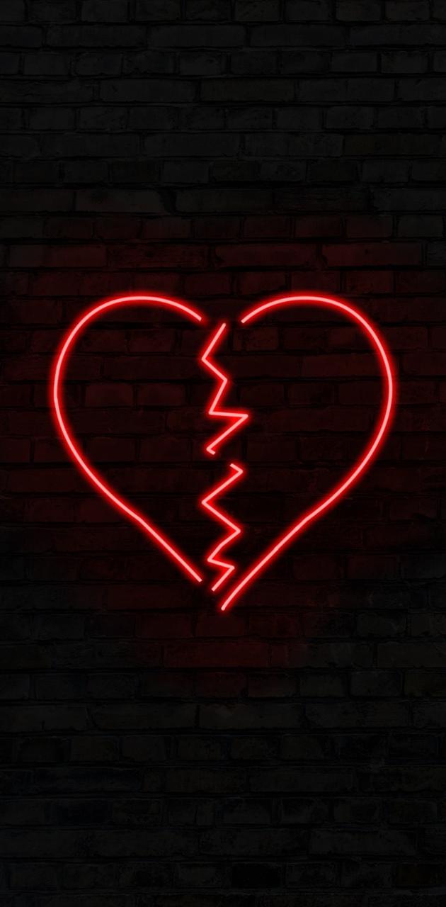 Broken Heart Neon Sign wallpaper