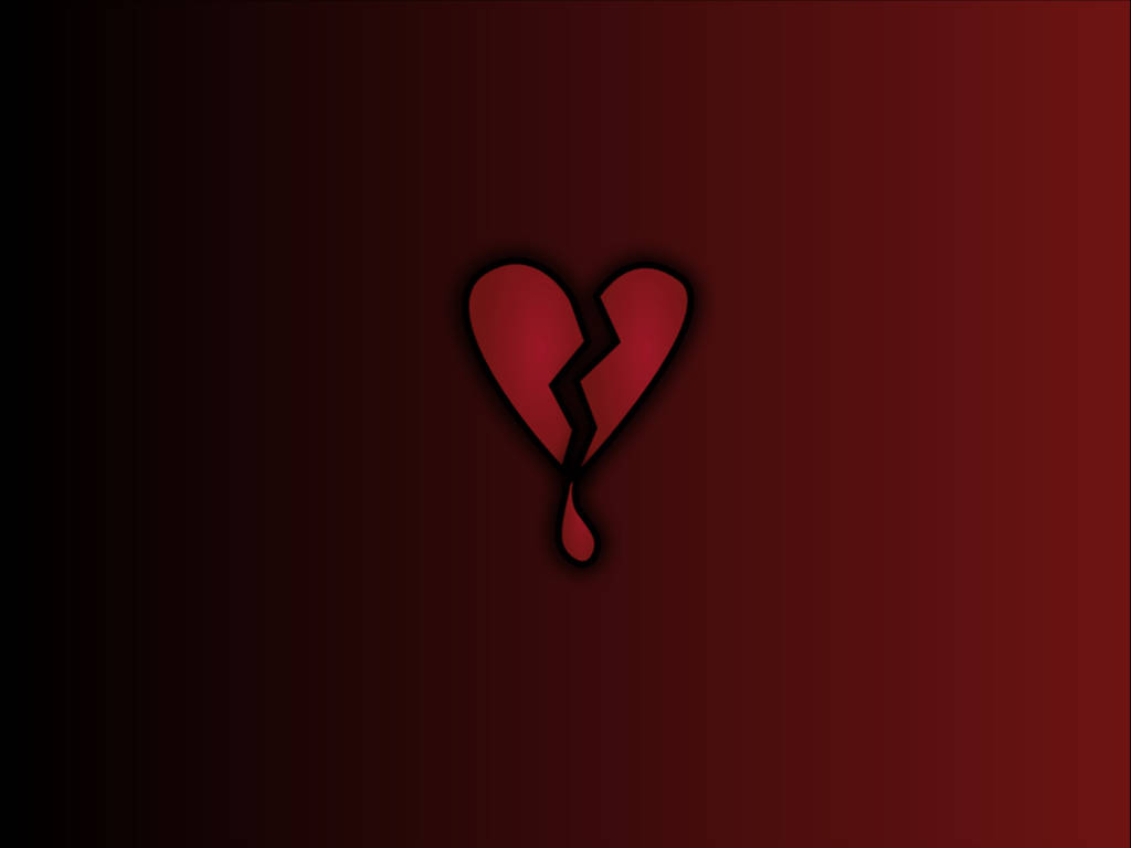 Download Red And Black Broken Heart Wallpaper