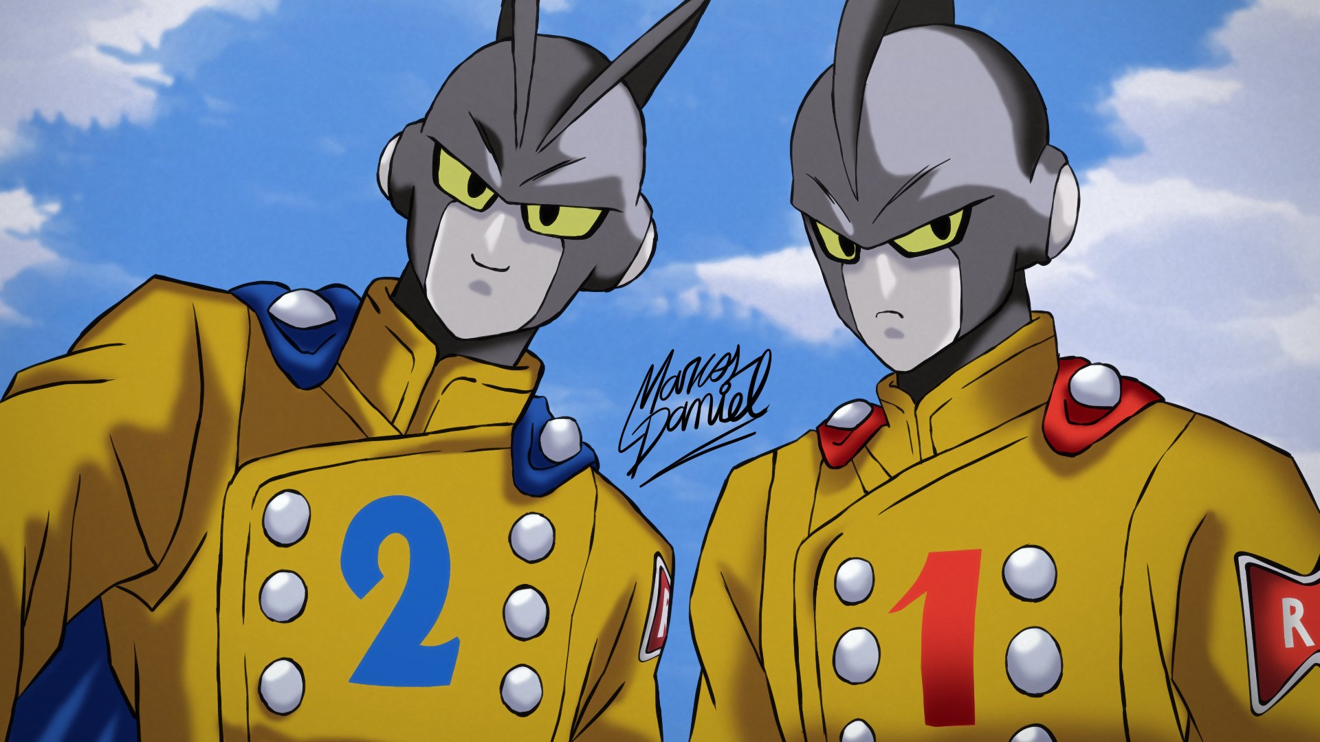 DanielArts (commissions open) wanted to make a drawing of Gamma 1 and 2 from the DBS Super Hero movie, I hope you like it ^^ #DragonBallSuperSuperHero #DragonBallSuper #drawing