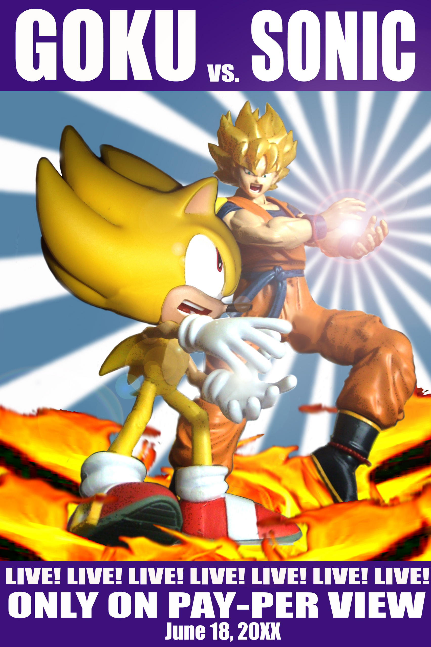 Goku vs Sonic the Hedgehog Fan Art