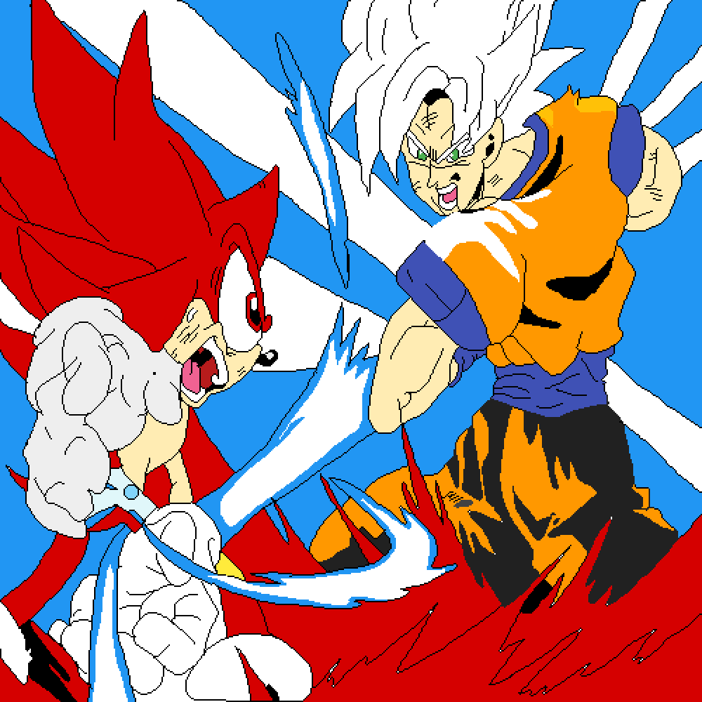 Pixilart Vs Sonic By Fox The Slayer
