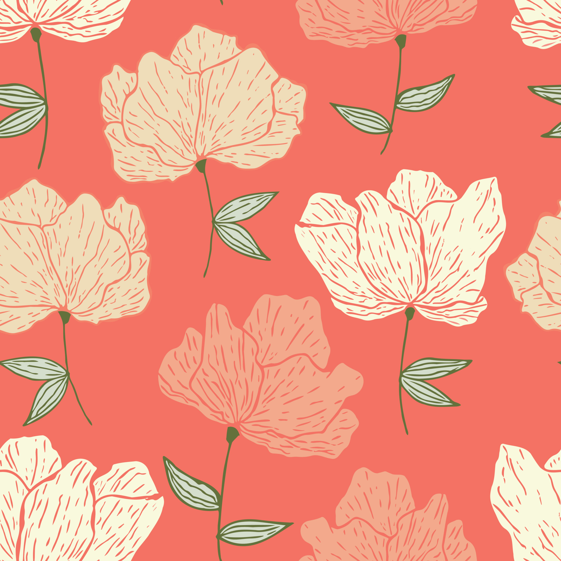 Spring Leaves Pattern Wallpapers - Wallpaper Cave