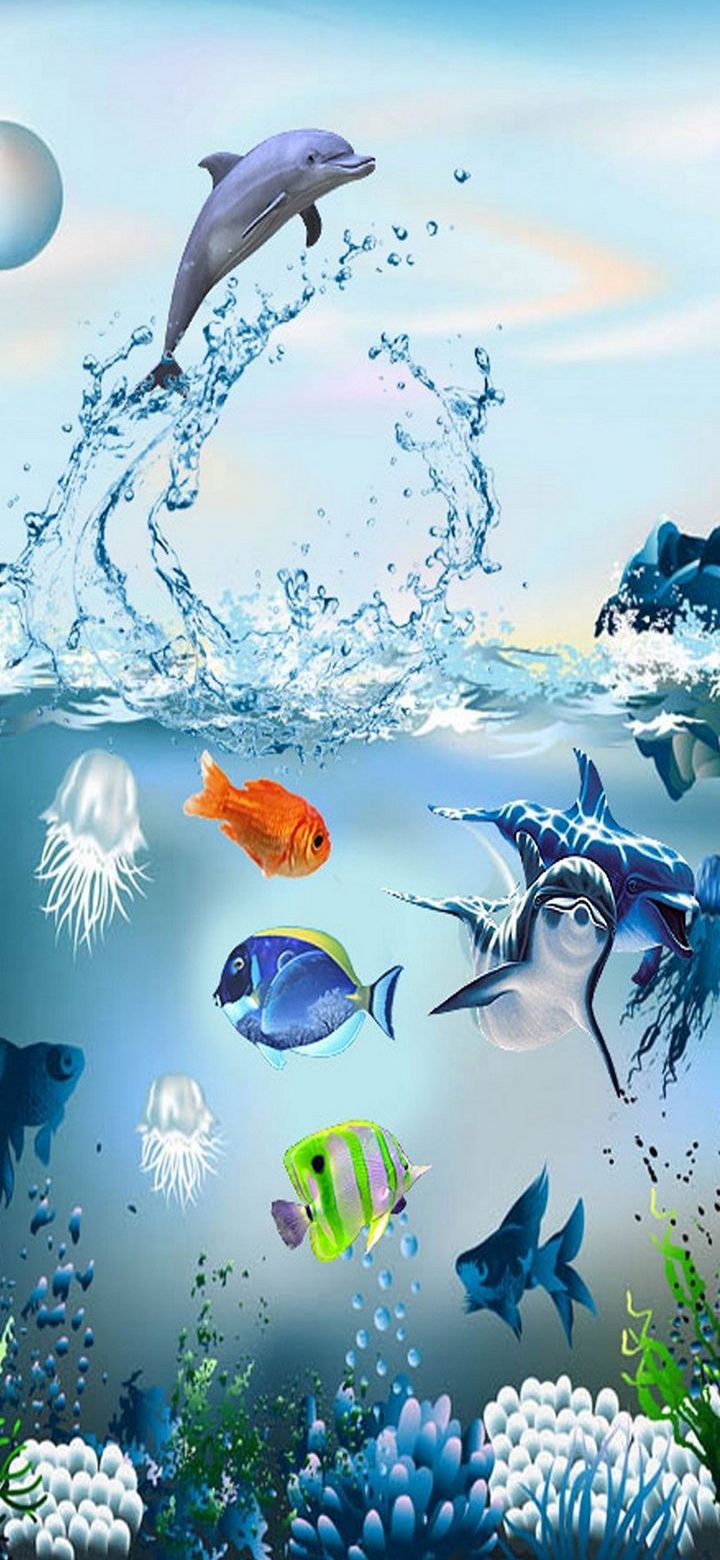 Fish Tank Phone Wallpaper