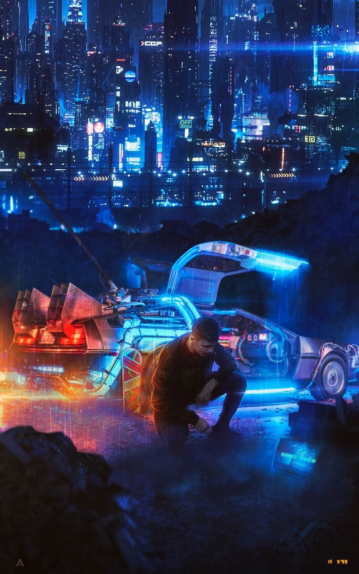 Wallpaper neon man cyberpunk city car. Cyberpunk city, Cool background wallpaper, City car