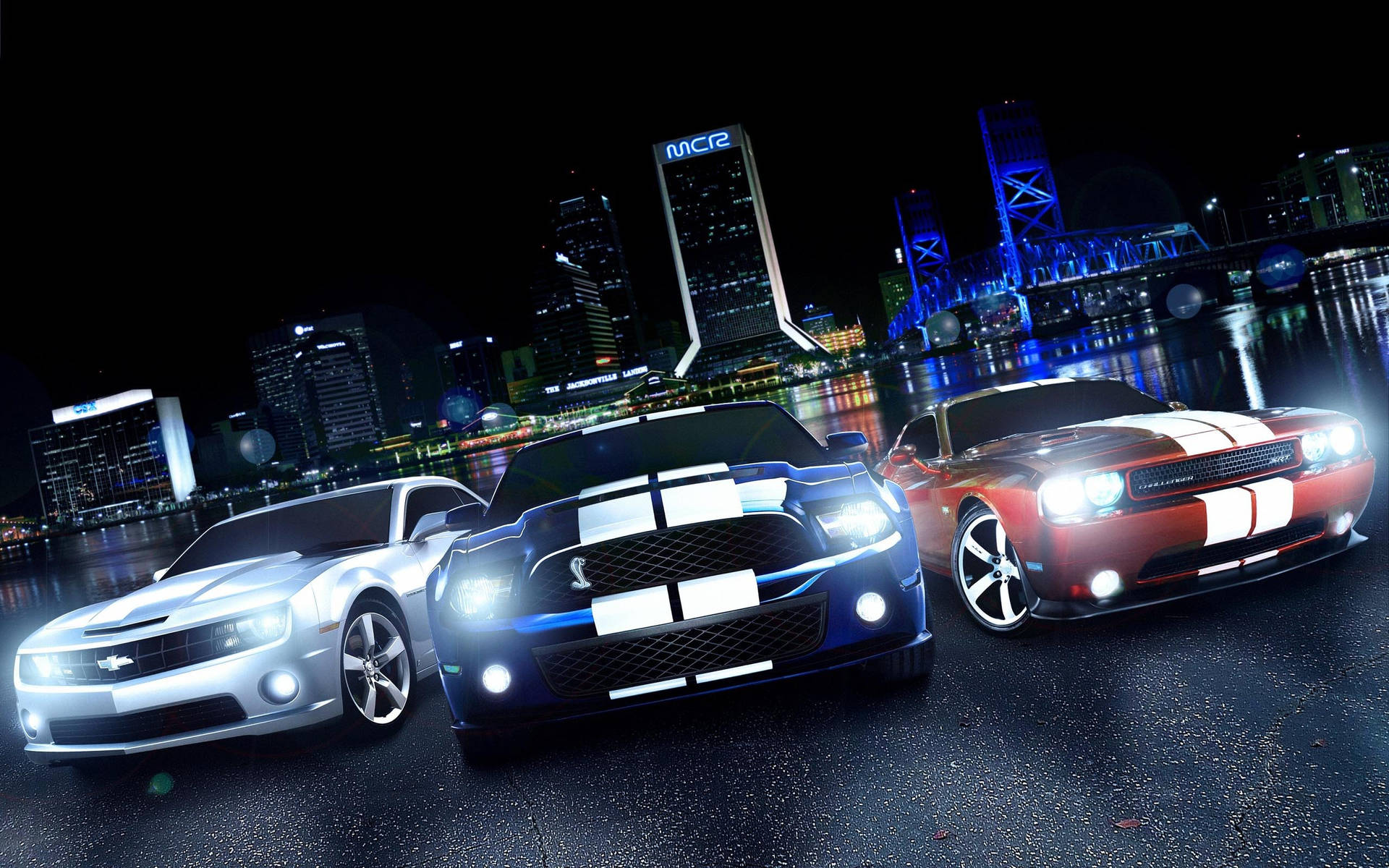 Download Cool Cars In The City Wallpaper
