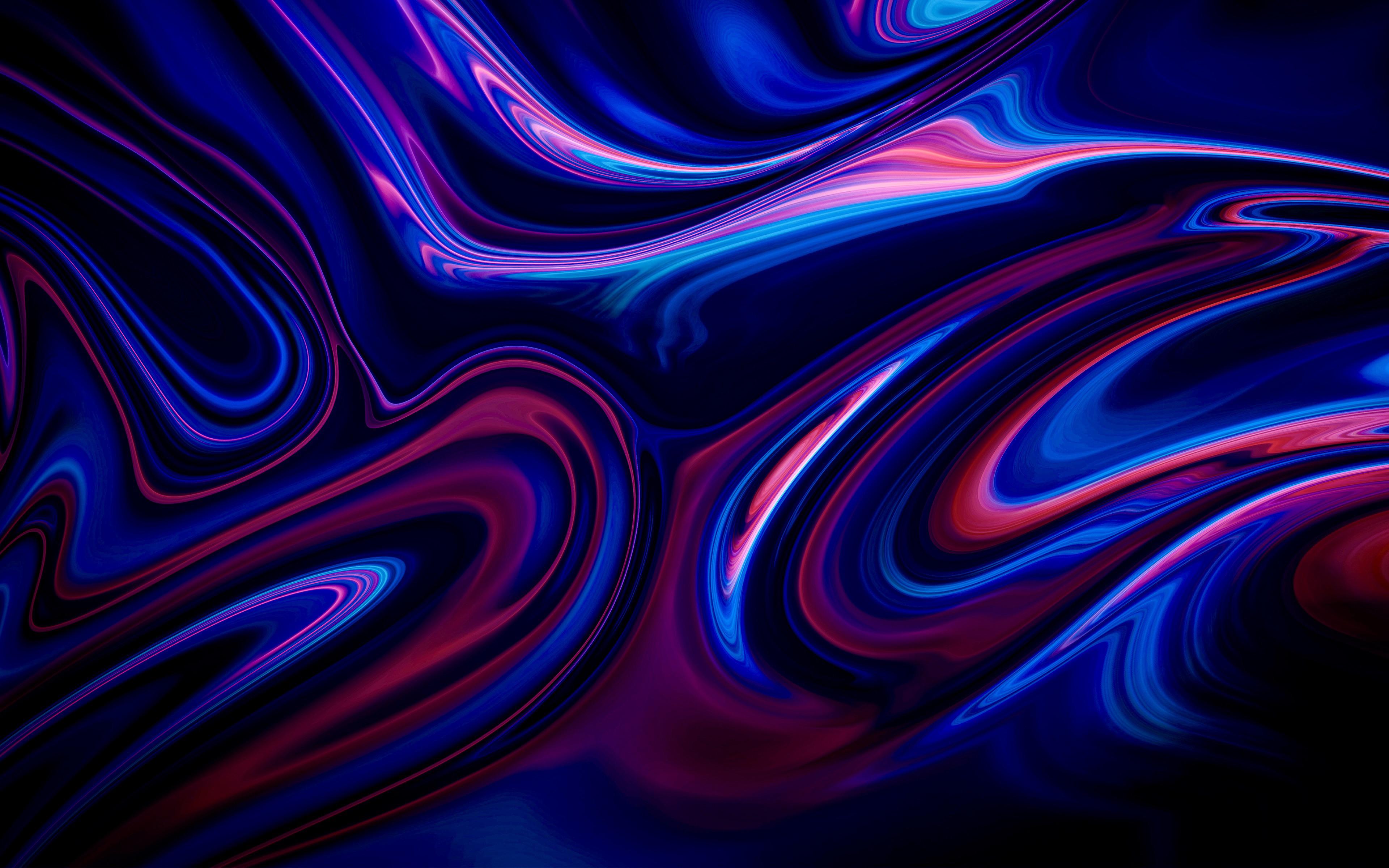 Blue & Purple Abstract Liquid (3840x2160)