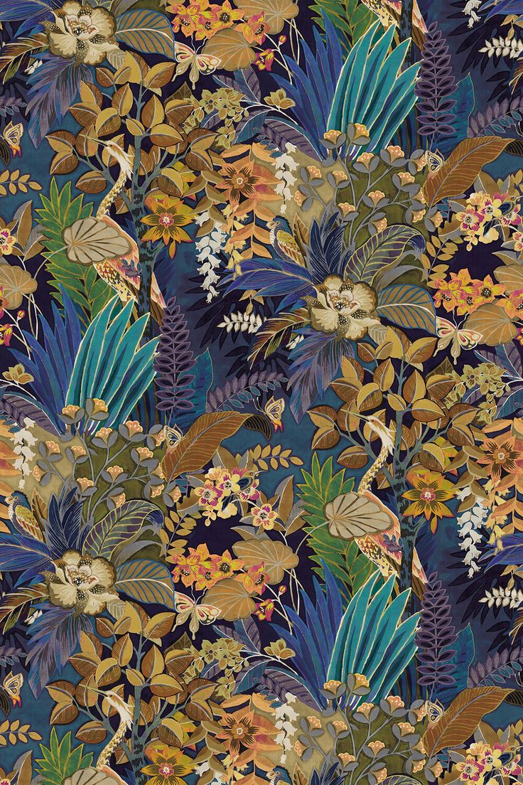 Hidden Paradise by Prestigious, Wallpaper Direct. Vintage bird wallpaper, Feature wall wallpaper, Wallpaper direct