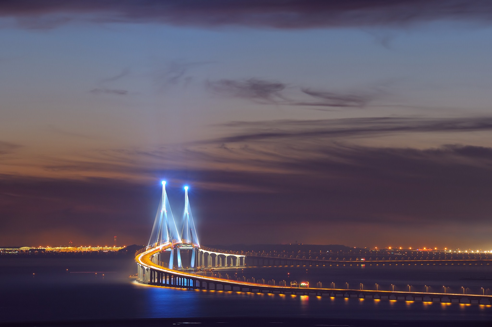 Incheon Songdo bridge HD Wallpaper and Background