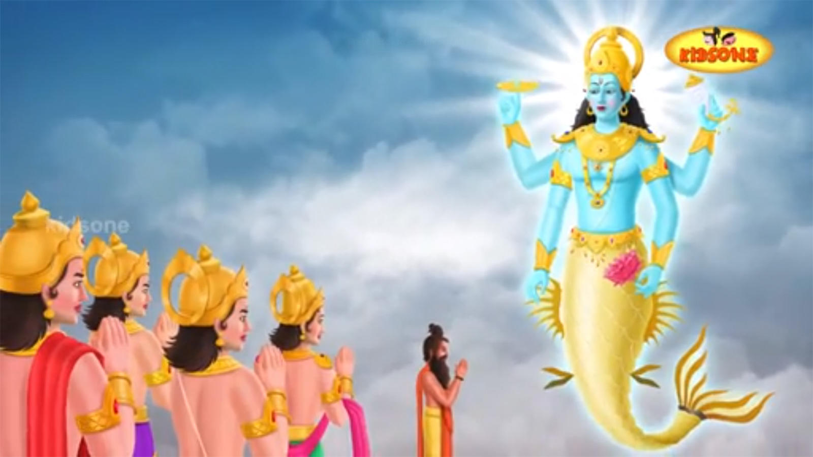 Kids Stories. Nursery Rhymes & Baby Songs - 'MatsyavataramD Animation' Nursery Story In Telugu. Entertainment of India Videos