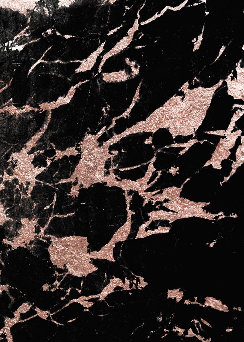 Black And Rose Gold Marble Wallpapers Wallpaper Cave 8817