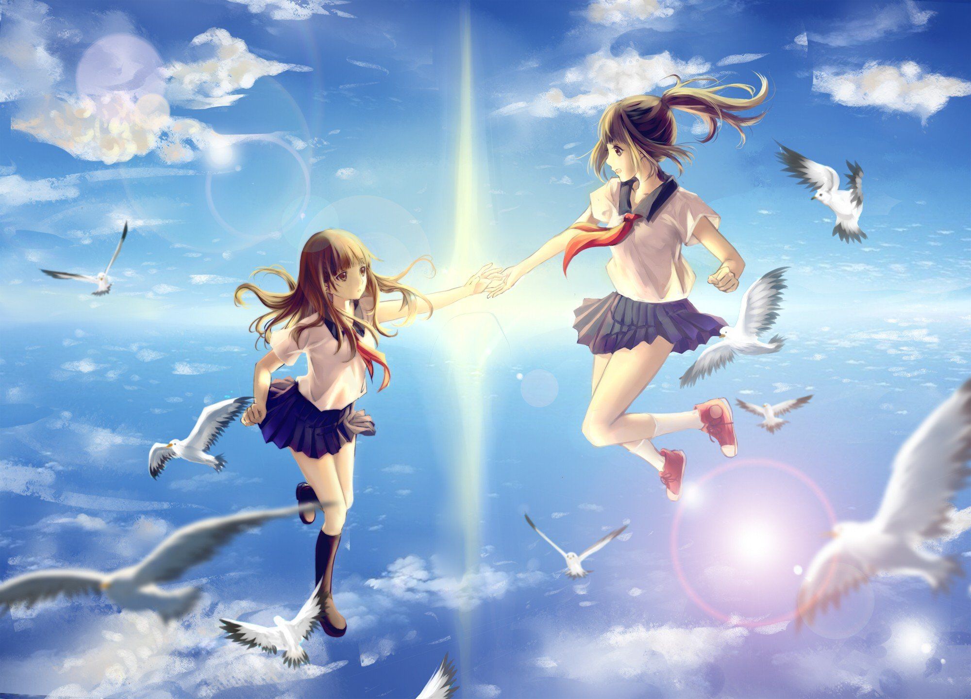 Anime Flying Girls Wallpapers - Wallpaper Cave