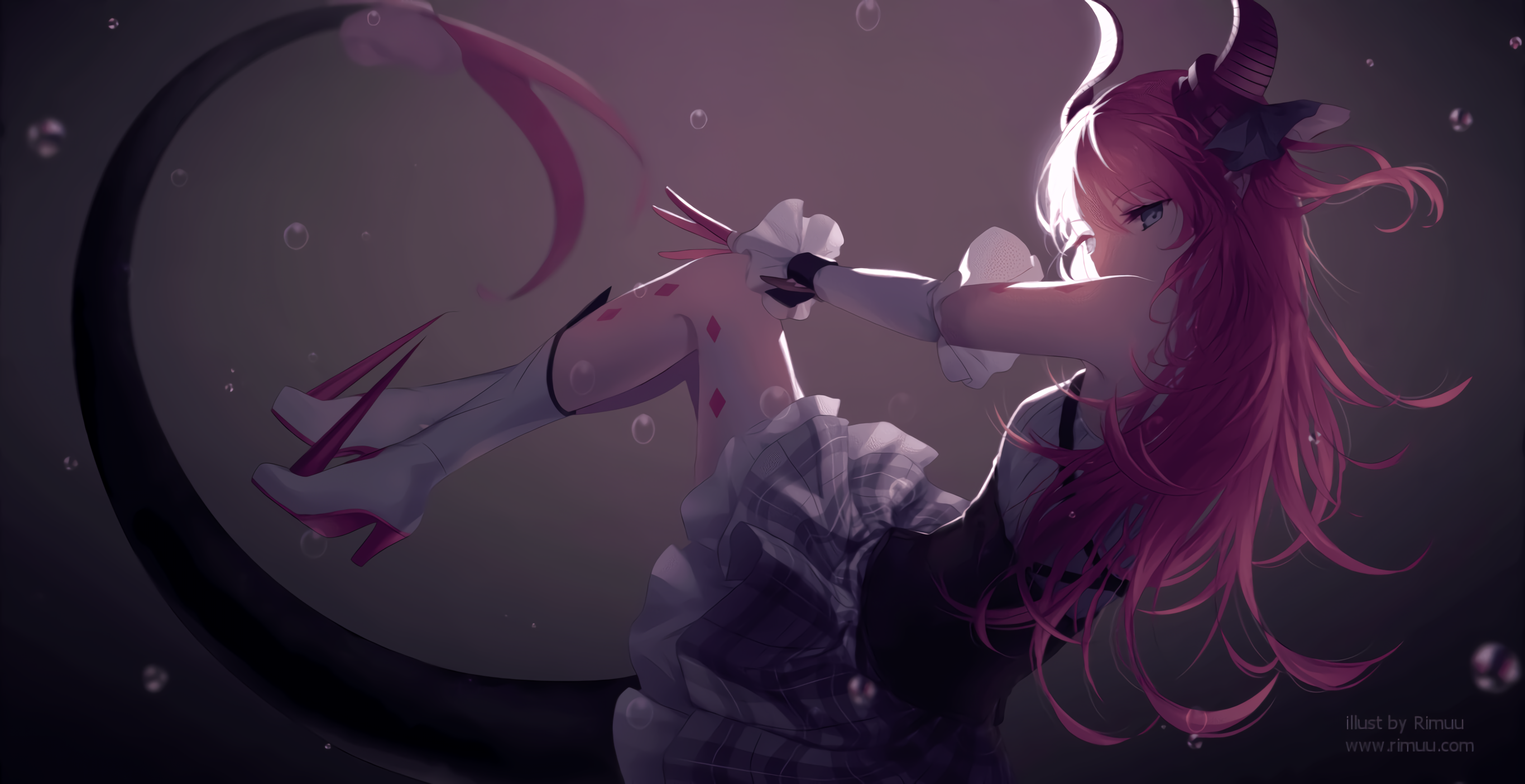 Fantasy Art Anime Flying Maid Anime Girls Rimuu Wallpaper:2732x1406