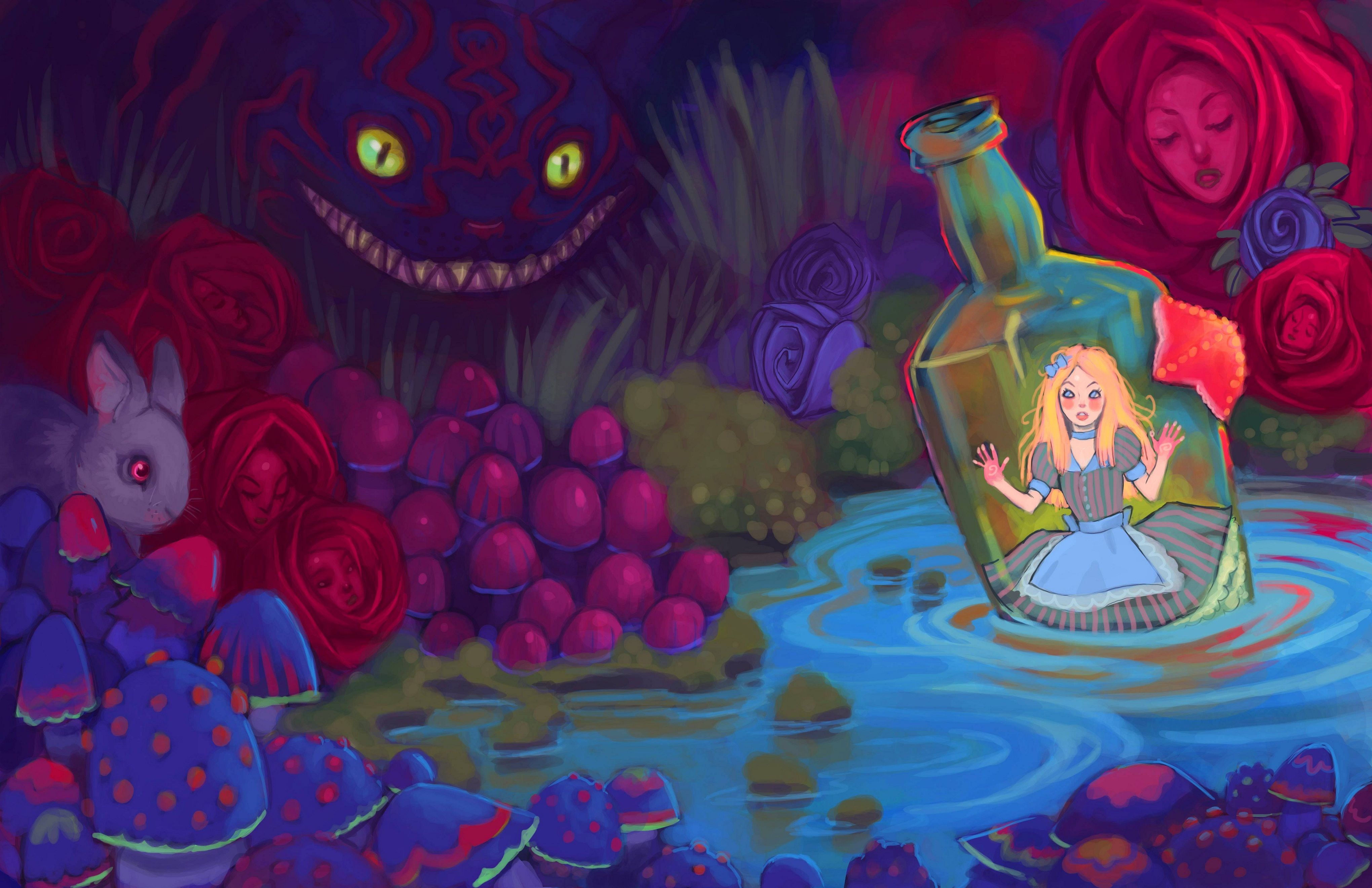 Alice in Wonderland Trippy Wallpaper Free Alice in Wonderland Trippy Background