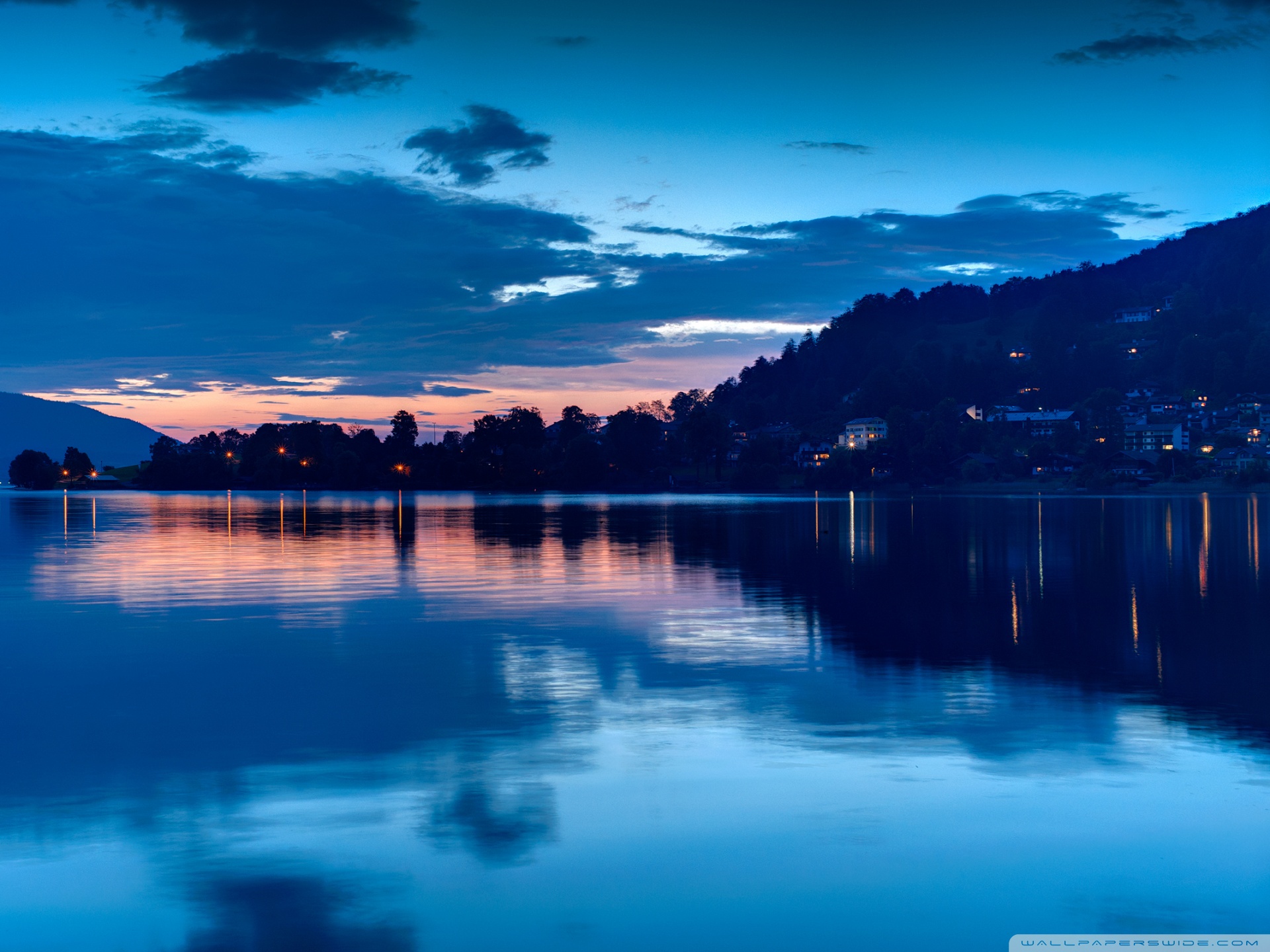 Lake At Night Ultra HD Desktop Background Wallpaper for 4K UHD TV, Multi Display, Dual Monitor, Tablet