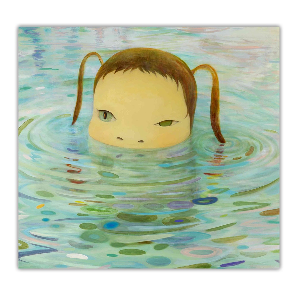 Holover Yoshitomo NaraDeeper than a puddleCanvas Oil Painting Japanese Manga Unframed Cartoon Wall Art Home Decor Aesthetic. Painting & Calligraphy