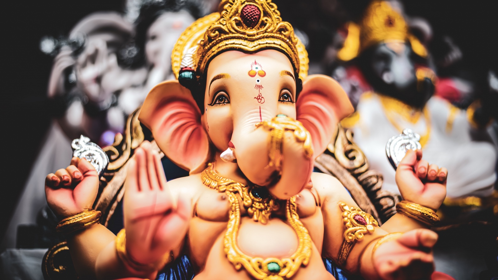 Lord Ganesha Wallpaper 4K, Ganapati Bappa, Lord Vinayak, Ganapati, Celebrations