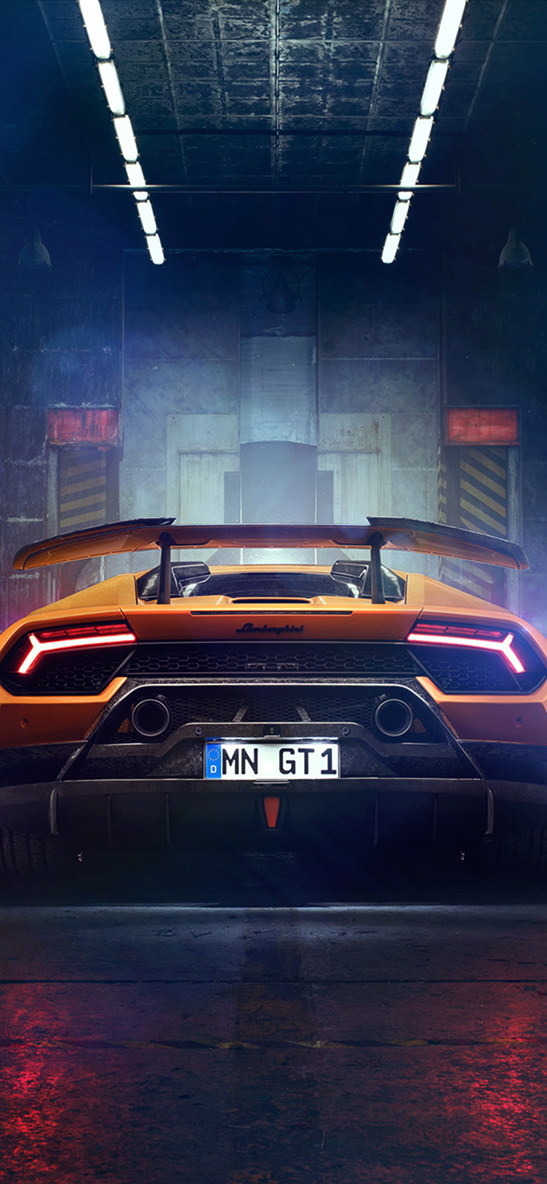 iPhone X wallpaper. lamborghini car drive art flare