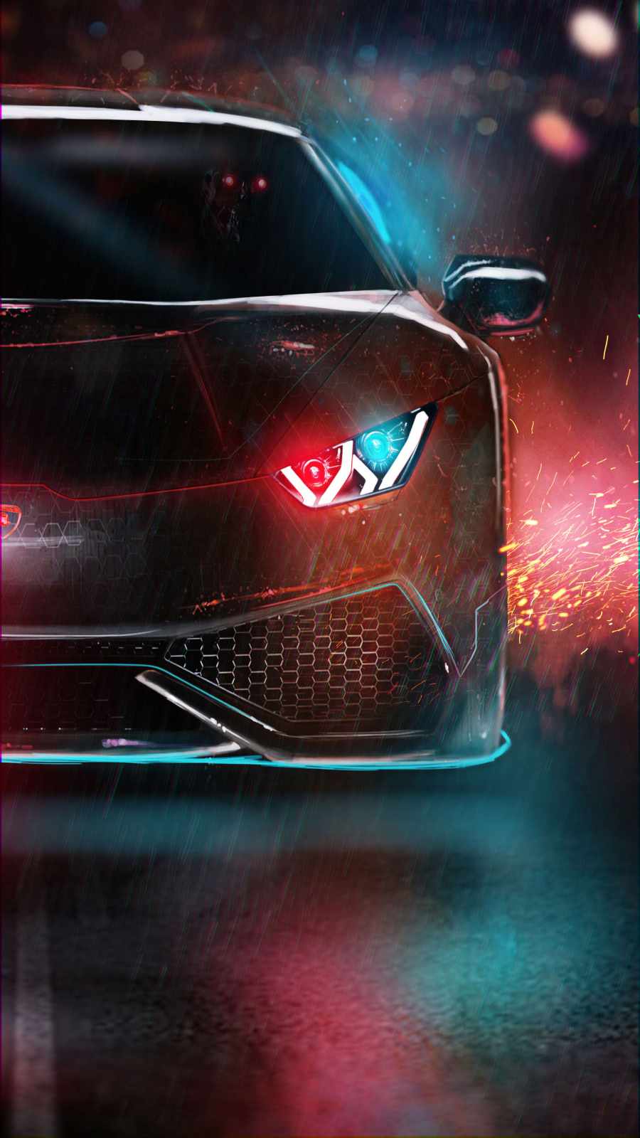 Neon Lambo IPhone Wallpaper Wallpaper, iPhone Wallpaper