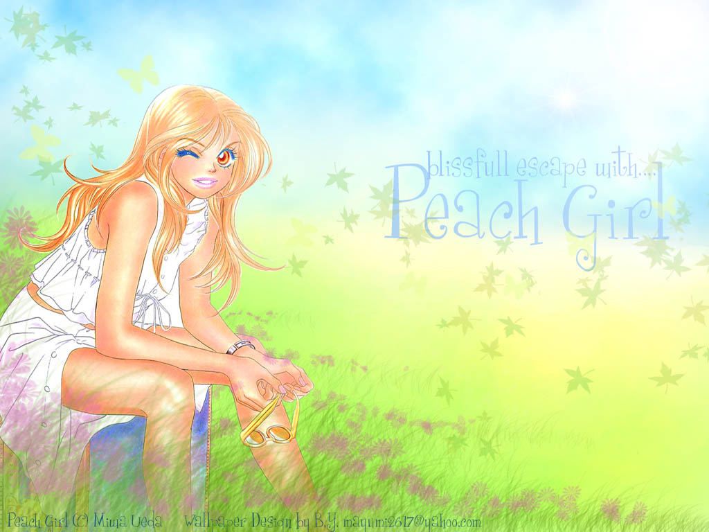 Peach Girl Wallpaper: Blissfull Escape