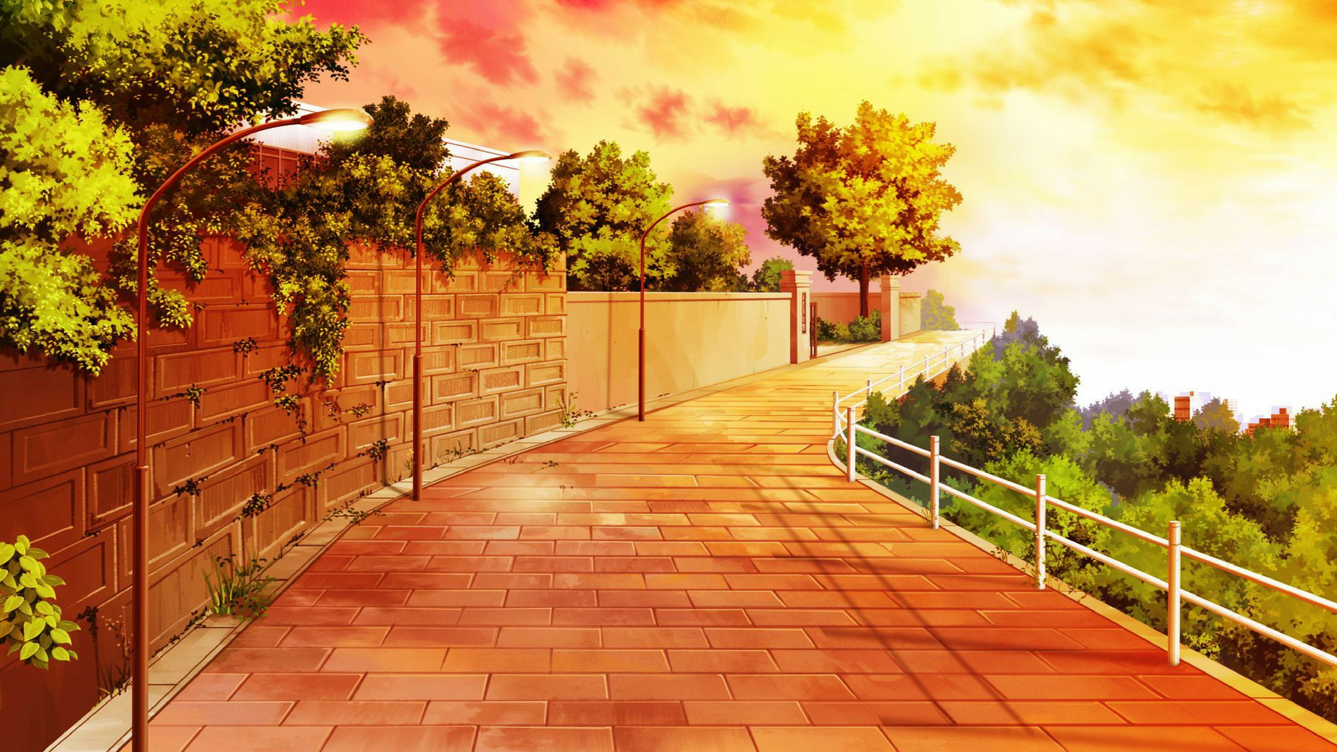 Anime Girl & Sunset Wallpapers - Anime Aesthetic Wallpapers 4k