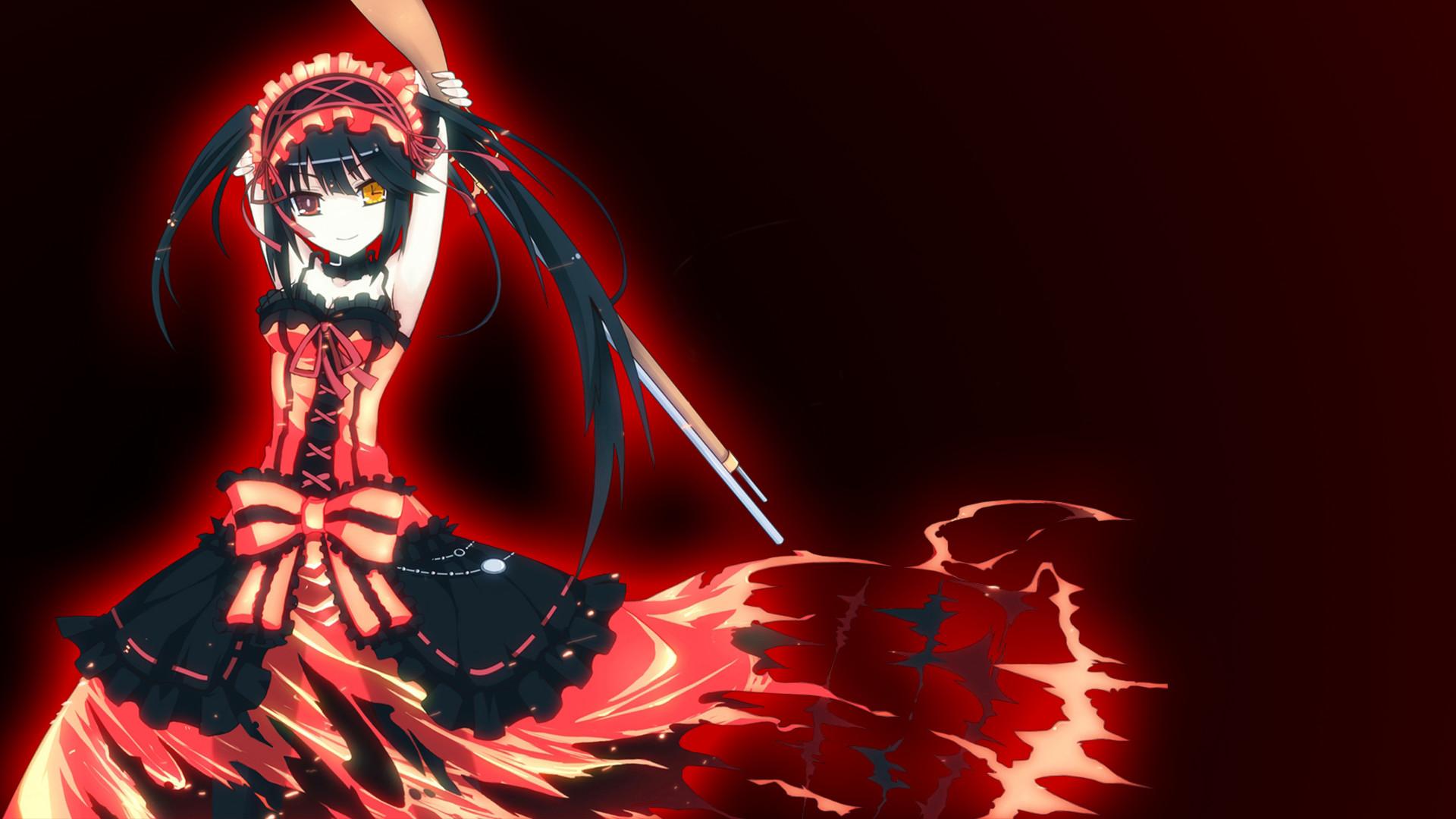 Red and Black Anime Girl Wallpaper Free Red and Black Anime Girl Background